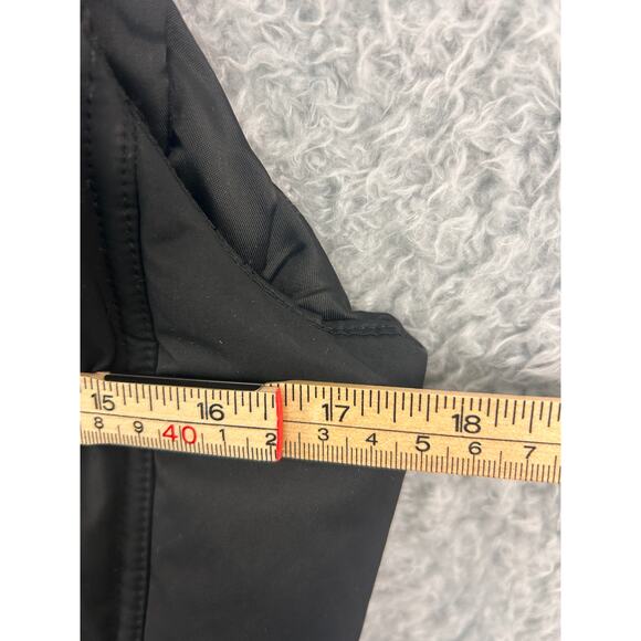 Banana Republic Black Quilted Puffer Vest Women’s Medium Zip Front Fleece Lined - Picture 6 of 9